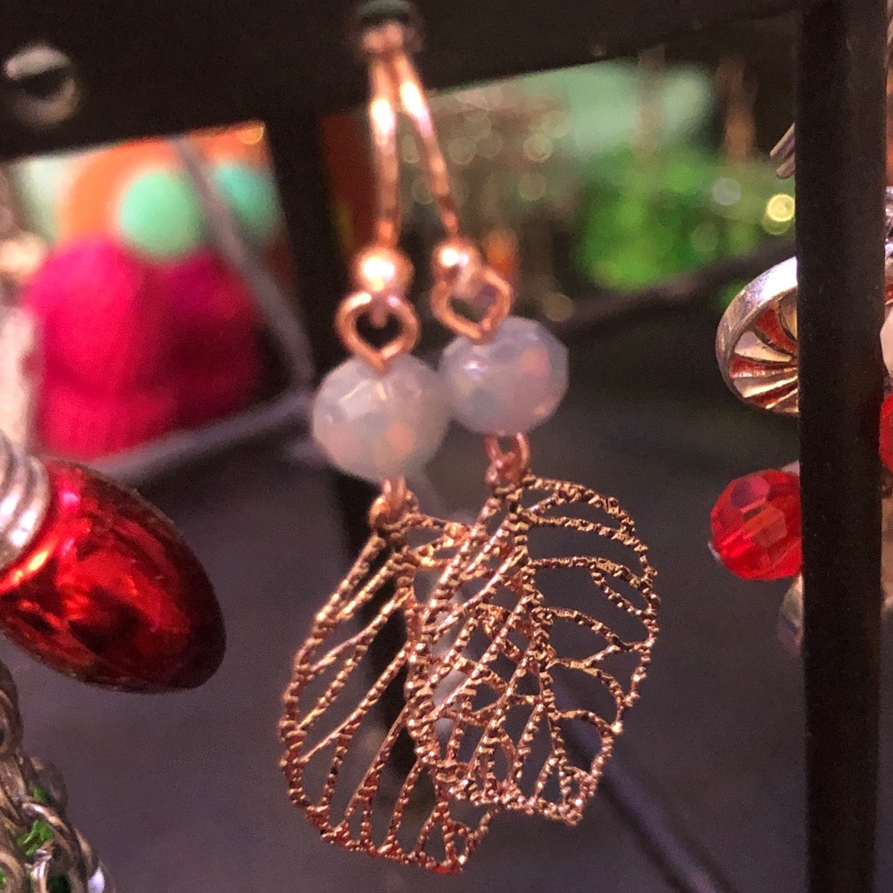 Feather Drop Earrings